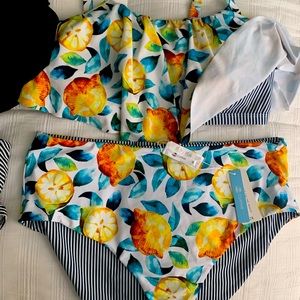 4 Cup She swim sts size 2x ;4 Amazon Swimsts size 2x; 3 Old Navy swim skirts